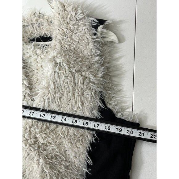 Sanctuary Vest Womens XL Jacket Faux Suede Faux Fur Coat Fall Winter Sleeveless - Picture 12 of 16